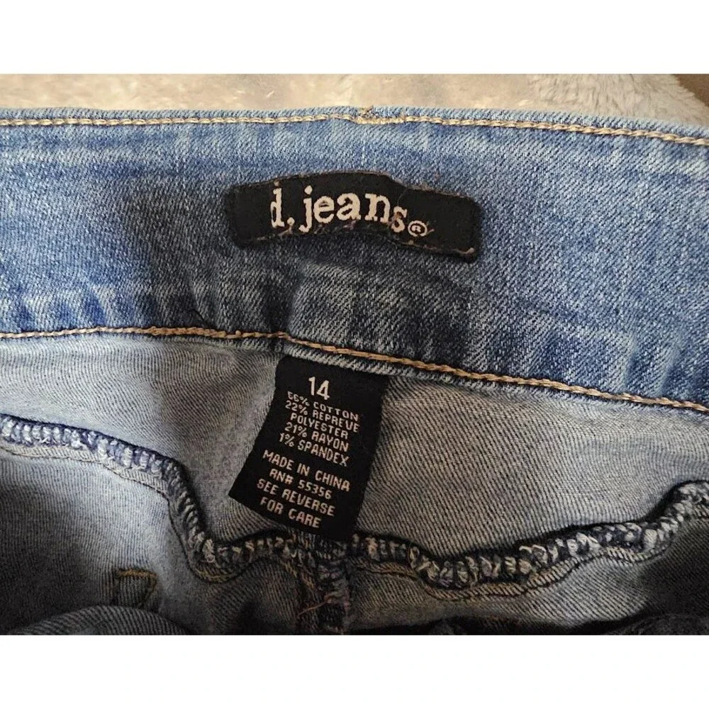 Womens D Jeans Skinny 14 Stretch Black Cotton Blend Solid Women Recycled Plastic